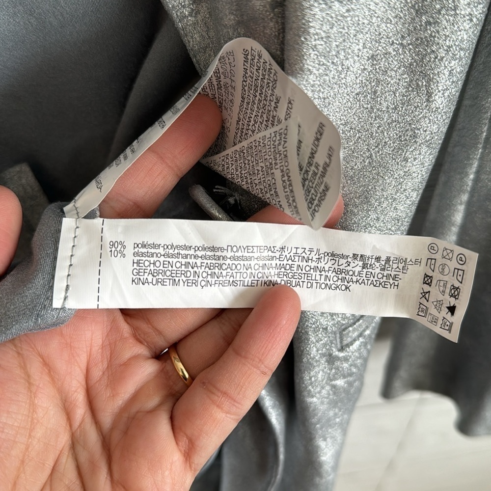 Zara Silver Suede Blazer | SIZE XS - Picture 9 of 9